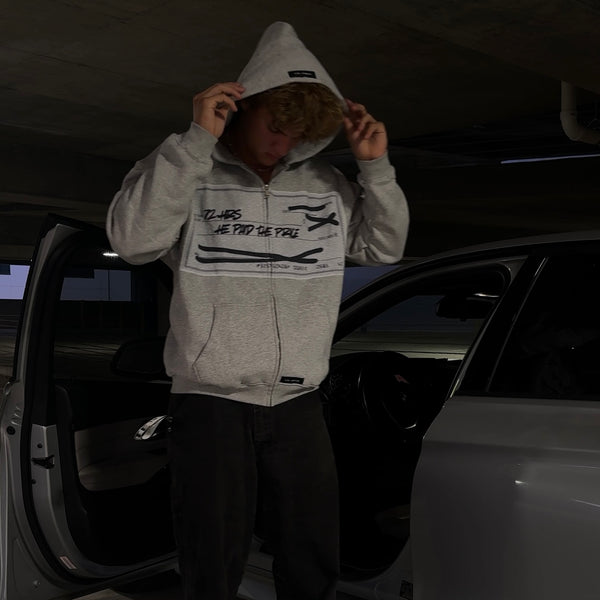 "HE PAID THE PRICE" zip up hoodie